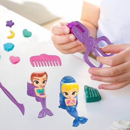 Salon de coiffure pour sirènes en pâte à modeler douce et malléable Multicolore 2 - vertbaudet enfant 