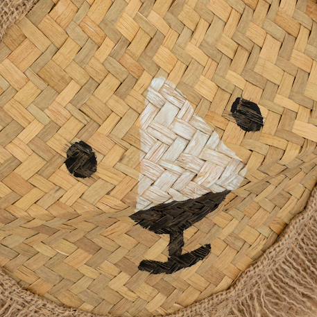 Panier enfant pliable en jute et roseau - lion Marron 3 - vertbaudet enfant 