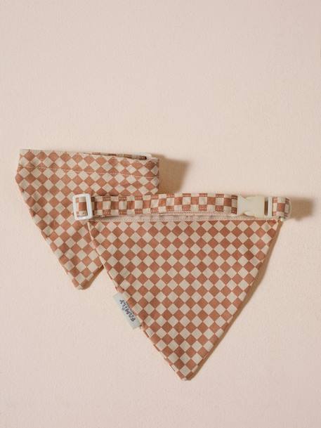 Collier bandana à damier pour chien carreaux marron 5 - vertbaudet enfant 