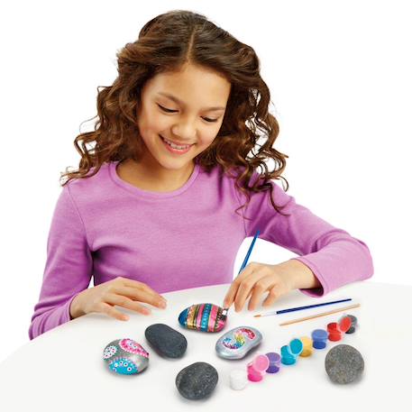 Kit de création artistique sur pierres avec effet métallique Multicolore 4 - vertbaudet enfant 