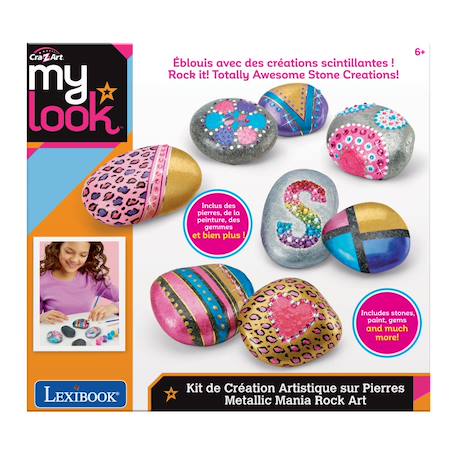Kit de création artistique sur pierres avec effet métallique Multicolore 6 - vertbaudet enfant 