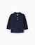 Polo à manches longues en coton Bleu foncé 1 - vertbaudet enfant 