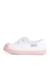 Baskets blanches sans lacets semelle de couleurs Rose 1 - vertbaudet enfant 