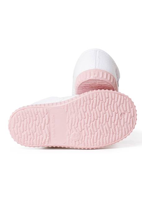 Baskets blanches sans lacets semelle de couleurs Rose 2 - vertbaudet enfant 