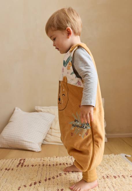 Turbulette tog 2 en velours avec pieds retroussables charly Camel 1 - vertbaudet enfant 