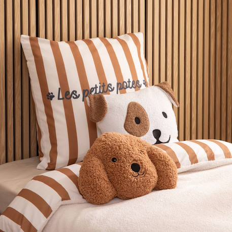 Coussin forme tête de chien - scott Marron 2 - vertbaudet enfant 