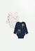 Lot de 2 bodies bébé manches longues cirque d'automne Bleu 1 - vertbaudet enfant 
