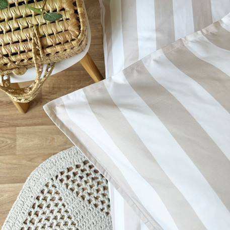 Parure de lit percale coton bio Marceau+Oscar+Petits cœurs+Solal beige 19 - vertbaudet enfant 