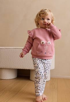 -Ensemble bébé sweat et legging en molleton céleste