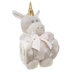 Linge de maison et décoration-Linge de lit enfant-Plaid peluche - licorne