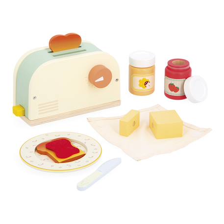 Grille-pain en bois fsc, 10 accessoires Multicolore 1 - vertbaudet enfant 