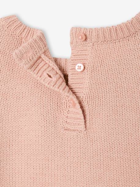 Pull bébé fille biscuit noël rose poudré 3 - vertbaudet enfant 