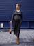 Robe longue grossesse et allaitement motif zébré chocolat 1 - vertbaudet enfant 