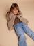Veste fille sherpa doublée léopard collection capsule mère-fille taupe 15 - vertbaudet enfant 