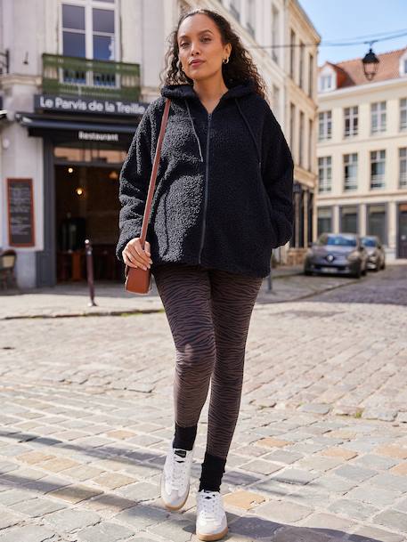 Sweat zippé en sherpa évolutif avec protège bébé écru+noir 11 - vertbaudet enfant 