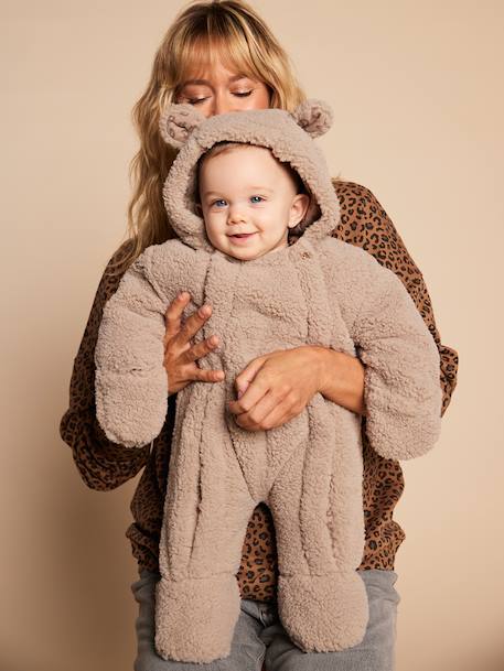 Combipilote mixte doublée léopard capsule famille taupe 1 - vertbaudet enfant 