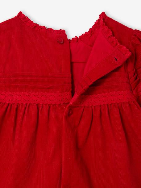 Ensemble naissance 3 pièces Noël robe + bandeau + collants rouge 5 - vertbaudet enfant 