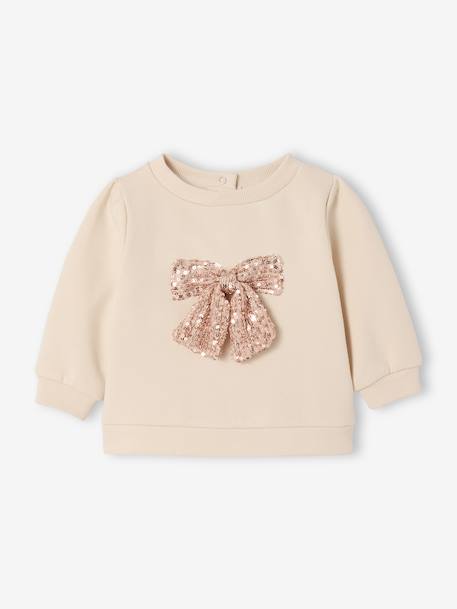 Ensemble bébé fille noël sweat short à sequins or 4 - vertbaudet enfant 