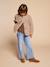 Veste fille sherpa doublée léopard collection capsule mère-fille taupe 2 - vertbaudet enfant 