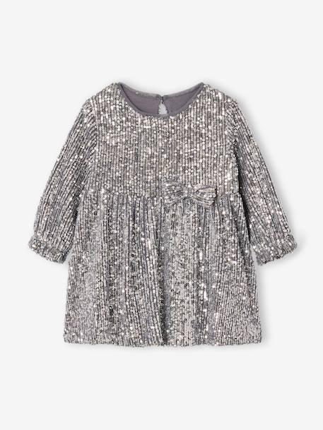 Robe bébé fille à sequins noël argent+or 3 - vertbaudet enfant 