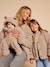 Veste fille sherpa doublée léopard collection capsule mère-fille taupe 1 - vertbaudet enfant 