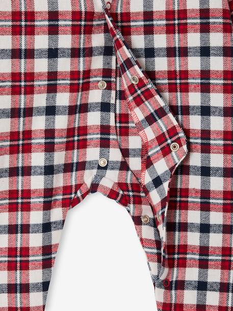 Ensemble bébé mixte combinaison + chaussettes à carreaux Noël rouge 3 - vertbaudet enfant 