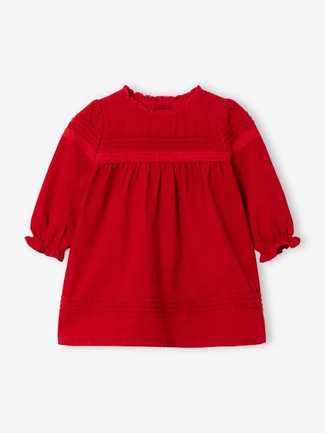 Ensemble naissance 3 pièces Noël robe + bandeau + collants rouge 2 - vertbaudet enfant 