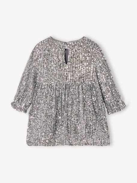 Robe bébé fille à sequins noël argent+or 4 - vertbaudet enfant 