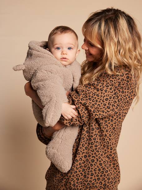 Combipilote mixte doublée léopard capsule famille taupe 4 - vertbaudet enfant 