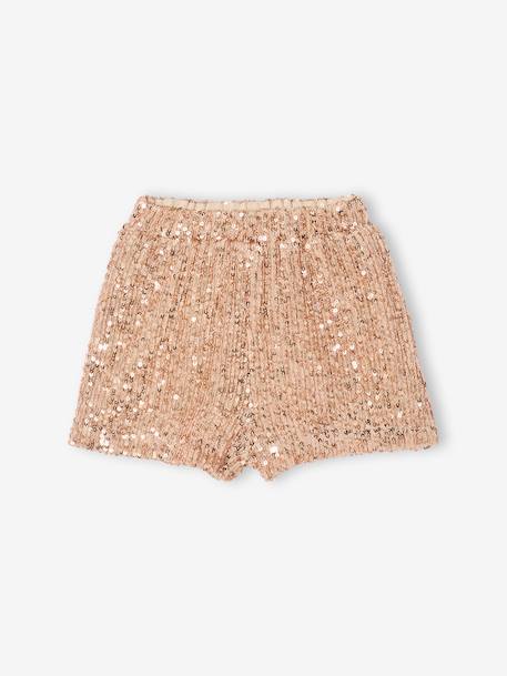 Ensemble bébé fille noël sweat short à sequins or 5 - vertbaudet enfant 