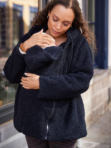 Sweat zippé en sherpa évolutif avec protège bébé écru+noir 10 - vertbaudet enfant 
