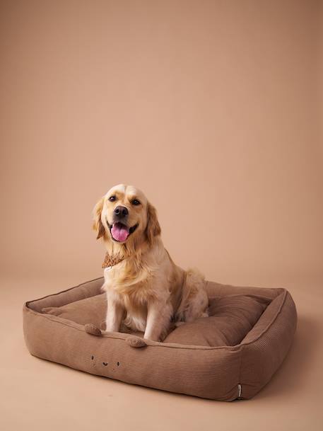Panier matelassé en velours pour chien, disponible en 3 tailles camel 3 - vertbaudet enfant 