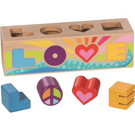 Boîte à formes love Beige 1 - vertbaudet enfant 