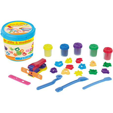 Kit Seau garni de pâte à modeler -  17 accessoires Multicolore 1 - vertbaudet enfant 