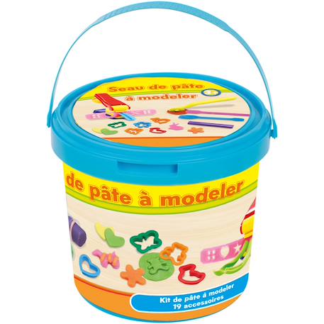 Kit Seau garni de pâte à modeler -  17 accessoires Multicolore 2 - vertbaudet enfant 