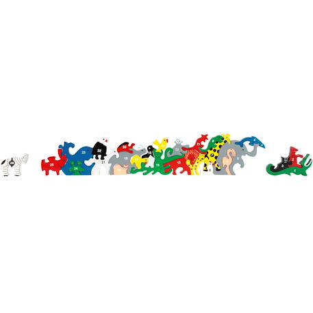 Puzzle 3D d'apprentissage Animaux Bleu 2 - vertbaudet enfant 