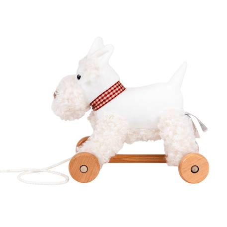 Lola le chien à tirer Blanc 1 - vertbaudet enfant 