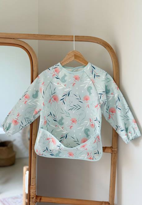 Bavoir tablier manches longues dina Bleu 1 - vertbaudet enfant 
