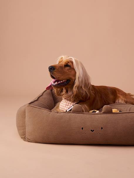 Panier matelassé en velours pour chien, disponible en 3 tailles camel 2 - vertbaudet enfant 