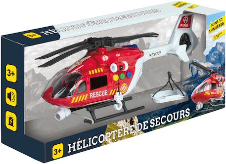 Hélicoptère son et lumière 36cm Rouge 1 - vertbaudet enfant 