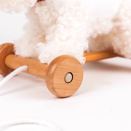 Lola le chien à tirer Blanc 4 - vertbaudet enfant 