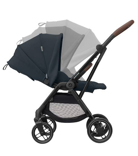 Poussette ultra compacte leona2  Grandes roues anti-crevaison Essential graphite 2 - vertbaudet enfant 