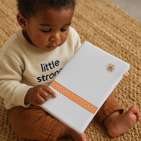 Protège carnet de santé en coton bio wooly Blanc 3 - vertbaudet enfant 