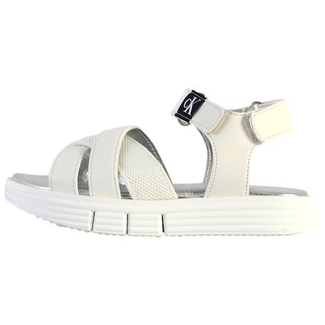 Sandales en cuir  à scratch Blanc 2 - vertbaudet enfant 