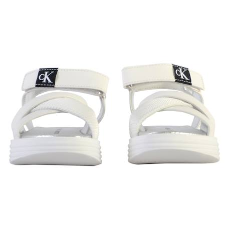 Sandales en cuir  à scratch Blanc 5 - vertbaudet enfant 