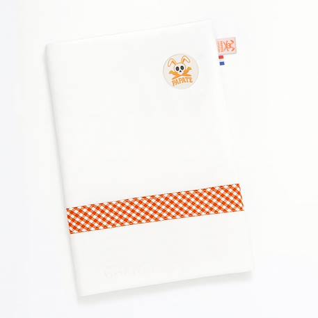Protège carnet de santé en coton bio wooly Blanc 1 - vertbaudet enfant 