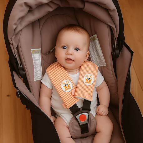 Protège ceinture de sécurité en coton bio perl Vichy 5 - vertbaudet enfant 