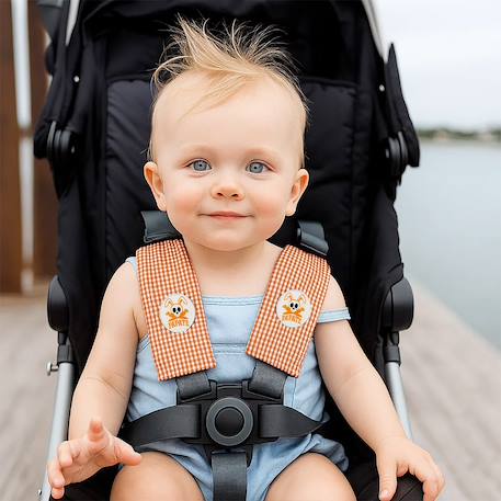 Protège ceinture de sécurité en coton bio perl Vichy 6 - vertbaudet enfant 