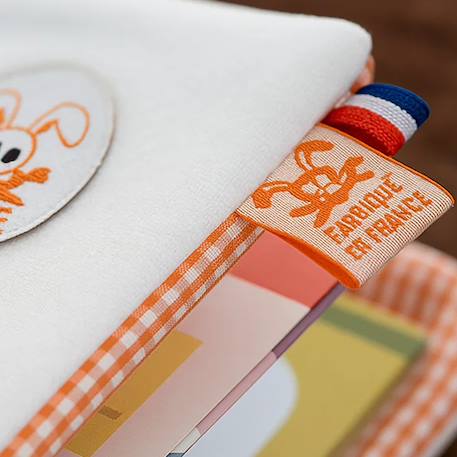 Protège carnet de santé en coton bio wooly Blanc 4 - vertbaudet enfant 