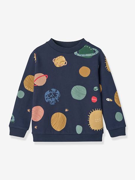 Sweat imprimé Thora marine+rose 1 - vertbaudet enfant 